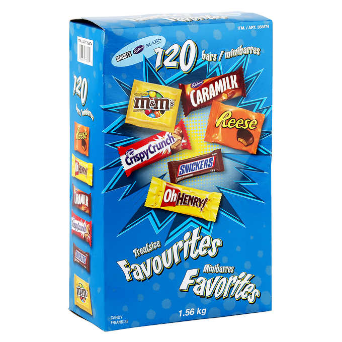 Treatsize Favourites Chocolate Bars Pack of 150 Count
