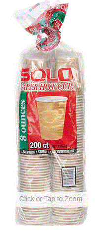 Solo 8oz Hot Cups Pack Of 200