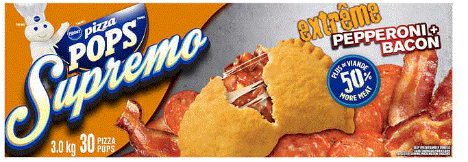Pillsbury Pizza Pops Pepperoni & Bacon 30 X 100g