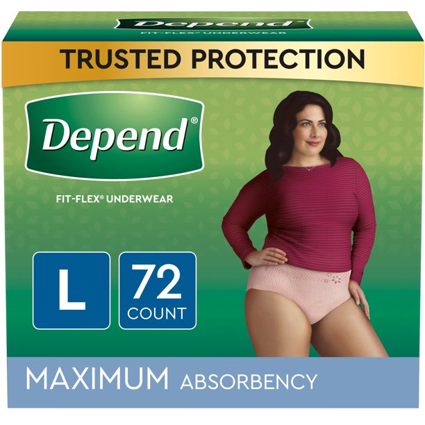 Depend Underwear For Womens Large 72 Count