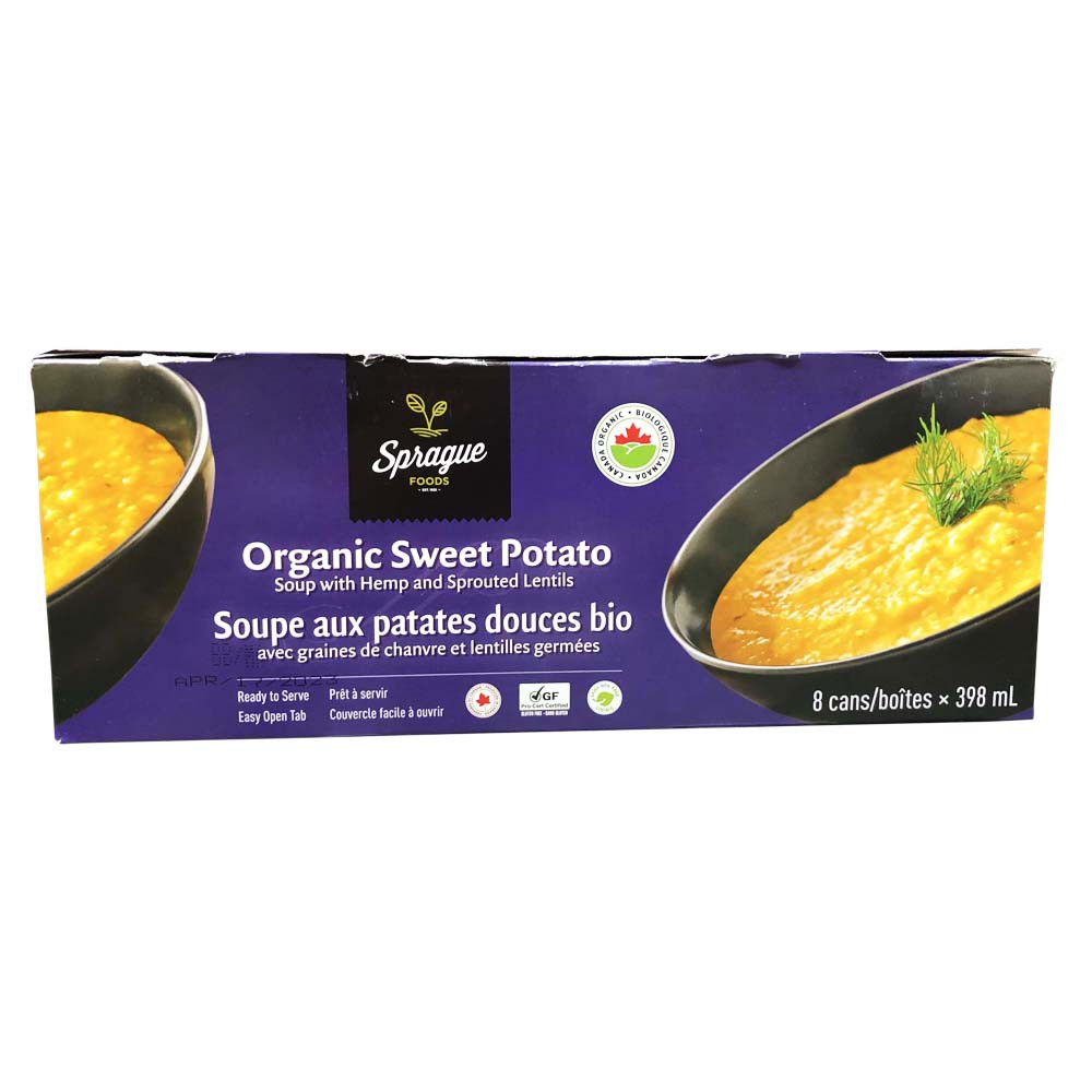 Organic Sweet Potato Hemp Heart Lentil Soup 8 X398ml