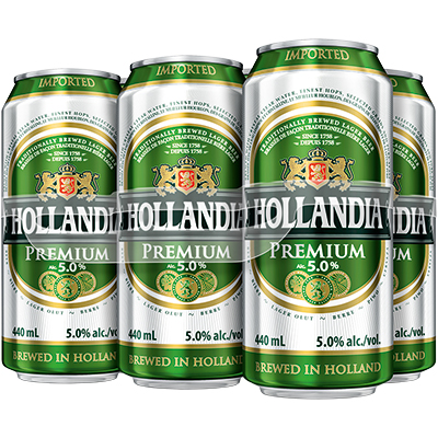 Hollandia Premium Lager Cans
