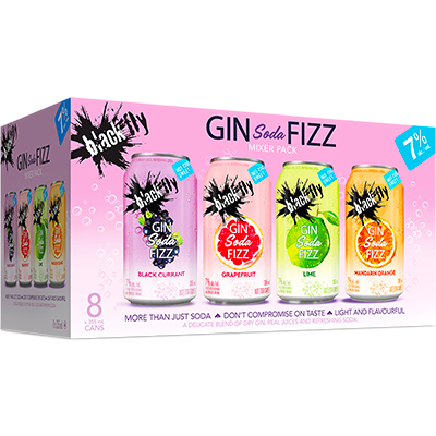 BLACK FLY - GIN SODA FIZZ MIXER PACK CAN