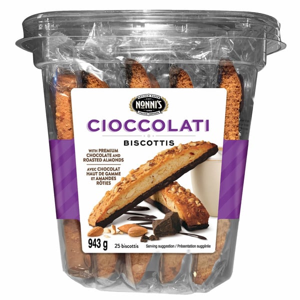 NONNI'S BISCOTTI ALMOND DARK CHOCOLATE 943g