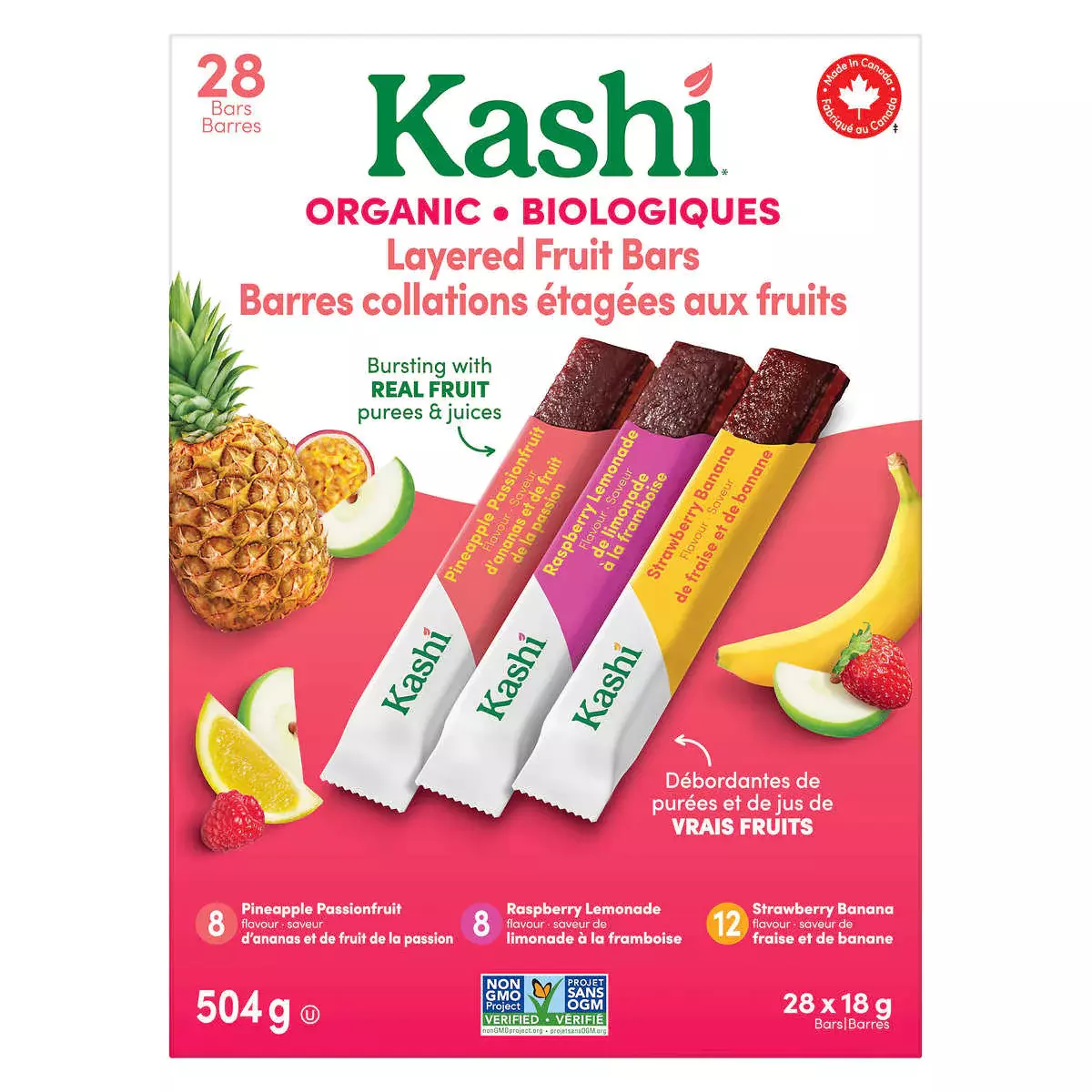 KASHI ORGANIC FRUIT BAR 28x18g