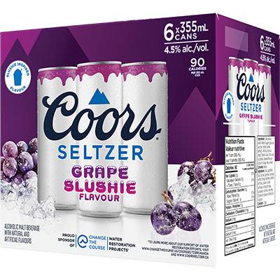 COORS SELTZER - SLUSHIE GRAPE CAN