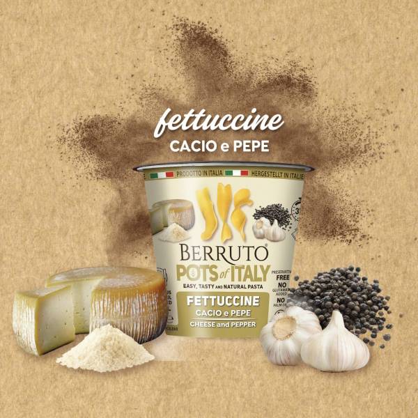 BERRUTO CACIO E PEPE PASTA  BOWLS 12x70g