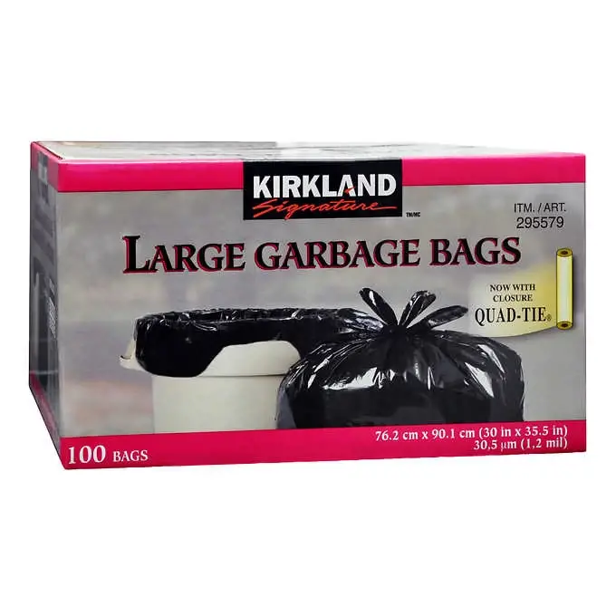KIRKLAND SIGNATURE LARGE GARBAGE BAGS PACK OF 100